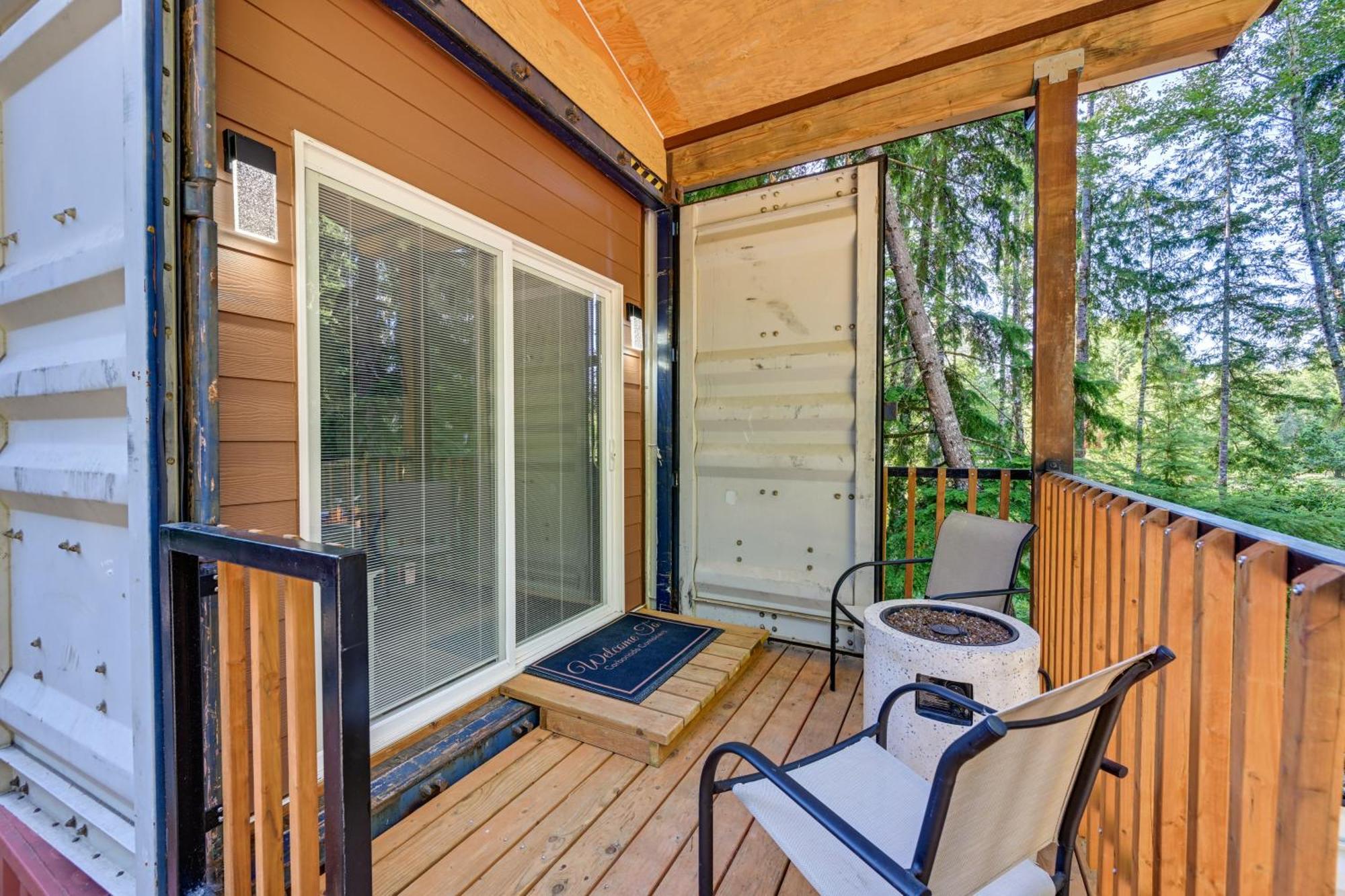 Unique Container Studio With Deck And Fire Pit! Buckley المظهر الخارجي الصورة