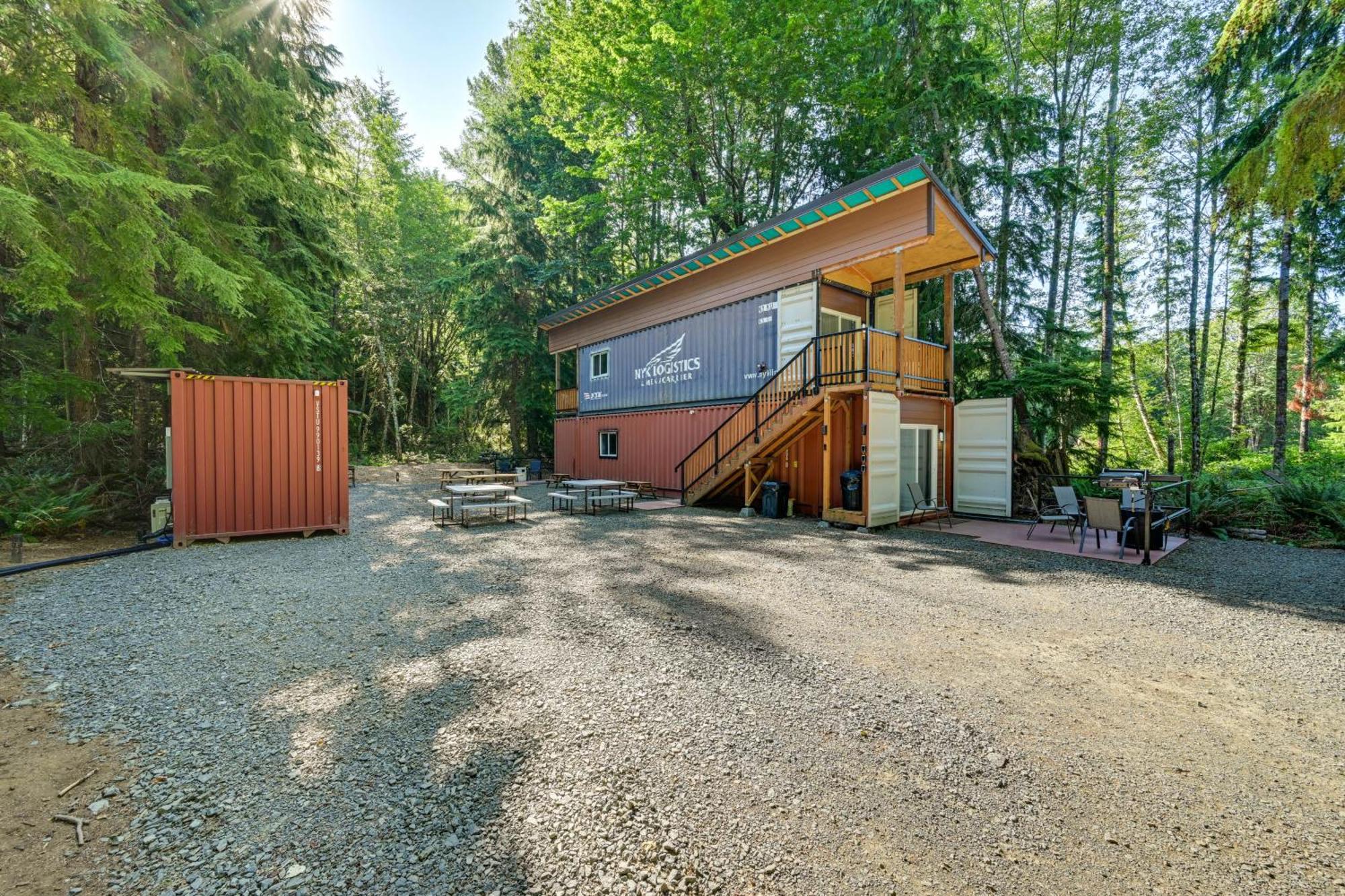 Unique Container Studio With Deck And Fire Pit! Buckley المظهر الخارجي الصورة